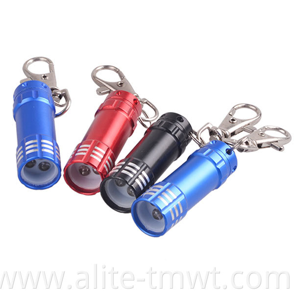 Factory Price Metal Aluminum LED Key Chain Mini Flashlight Keychain Light Torch LED Keyring